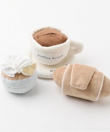 moncheri（モンシェリ）の「カフェタイムのおもちゃSET【音が鳴るおもちゃ・おやつを隠せるノーズワーク仕様】（ペット用おもちゃ）」