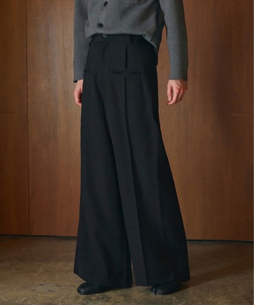 CIASENSE(シアセンス)の「Front Pocket Tuck Slacks / フロントポケットタックスラックス(スラックス・メンズ・ブラック・S/M/L)」の1枚目の写真