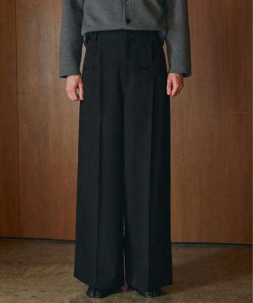 CIASENSE(シアセンス)の「Front Pocket Tuck Slacks / フロントポケットタックスラックス(スラックス・メンズ・ブラック・S/M/L)」の4枚目の写真