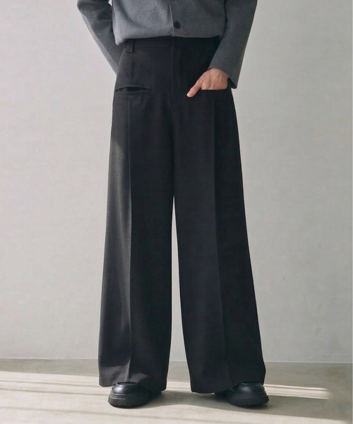 CIASENSE(シアセンス)の「Front Pocket Tuck Slacks / フロントポケットタックスラックス(スラックス・メンズ・ブラック・S/M/L)」の17枚目の写真