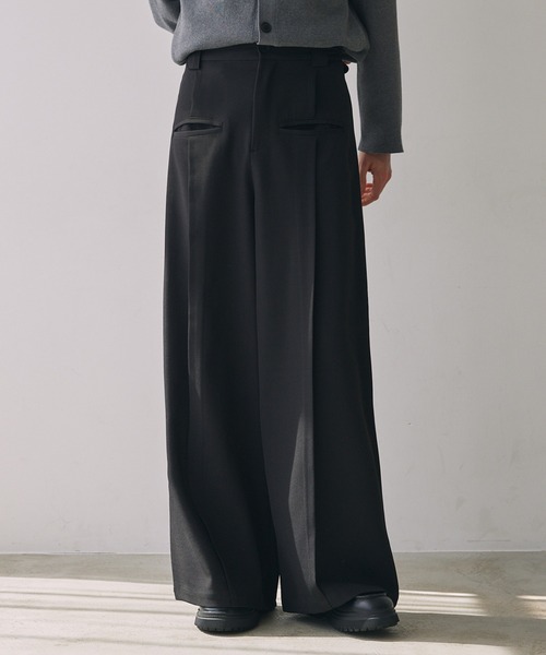 CIASENSE(シアセンス)の「Front Pocket Tuck Slacks / フロントポケットタックスラックス(スラックス・メンズ・ブラック・S/M/L)」の18枚目の写真