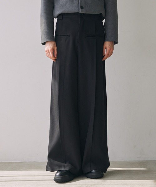 CIASENSE(シアセンス)の「Front Pocket Tuck Slacks / フロントポケットタックスラックス(スラックス・メンズ・ブラック・S/M/L)」の19枚目の写真