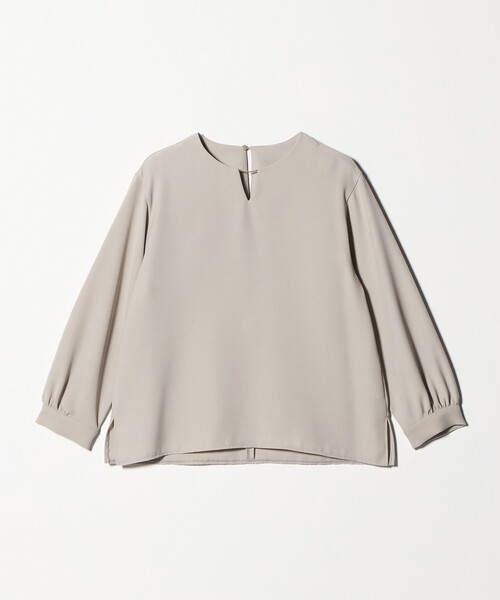 A DAY IN THE LIFE UNITED ARROWS（アデイインザライフユナイテッドアローズ）の「ダブルクロス メタルパーツ 8分袖ブラウス ‐ウォッシャブル‐＜A DAY IN THE LIFE＞（シャツ/ブラウス・レディース・ネイビー/ベージュ/ダークグレー・FREE）」の2枚目の写真