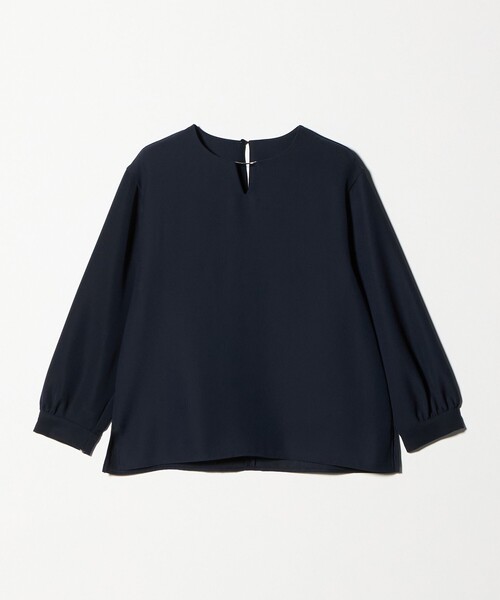 A DAY IN THE LIFE UNITED ARROWS（アデイインザライフユナイテッドアローズ）の「ダブルクロス メタルパーツ 8分袖ブラウス ‐ウォッシャブル‐＜A DAY IN THE LIFE＞（シャツ/ブラウス・レディース・ネイビー/ベージュ/ダークグレー・FREE）」の3枚目の写真