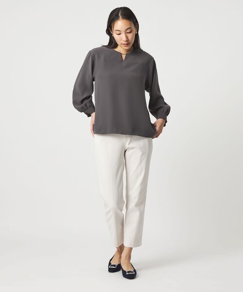 A DAY IN THE LIFE UNITED ARROWS（アデイインザライフユナイテッドアローズ）の「ダブルクロス メタルパーツ 8分袖ブラウス ‐ウォッシャブル‐＜A DAY IN THE LIFE＞（シャツ/ブラウス・レディース・ネイビー/ベージュ/ダークグレー・FREE）」の20枚目の写真