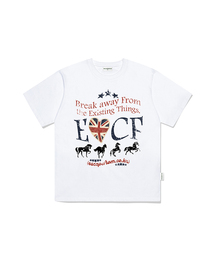 ブレイクホースプリントオーバーサイズ半袖Tシャツ [4カラー]