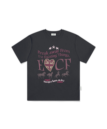 ブレイクホースプリントオーバーサイズ半袖Tシャツ [4カラー]
