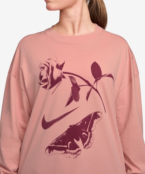 NIKE（ナイキ）の「ナイキ NIKE ナイキ  NSW VDAY OS L/S Tシャツ（Tシャツ/カットソー・レディース・スモークピンク/ホワイト/ブラック・S/M/L）」の12枚目の写真