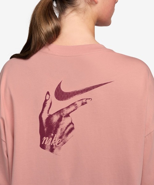NIKE（ナイキ）の「ナイキ NIKE ナイキ  NSW VDAY OS L/S Tシャツ（Tシャツ/カットソー・レディース・スモークピンク/ホワイト/ブラック・S/M/L）」の13枚目の写真
