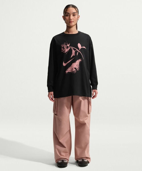 NIKE（ナイキ）の「ナイキ NIKE ナイキ  NSW VDAY OS L/S Tシャツ（Tシャツ/カットソー・レディース・スモークピンク/ホワイト/ブラック・S/M/L）」の10枚目の写真