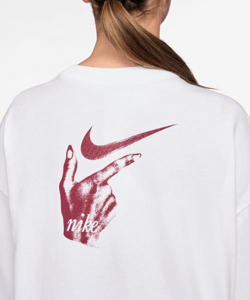 NIKE（ナイキ）の「ナイキ NIKE ナイキ  NSW VDAY OS L/S Tシャツ（Tシャツ/カットソー・レディース・スモークピンク/ホワイト/ブラック・S/M/L）」の6枚目の写真