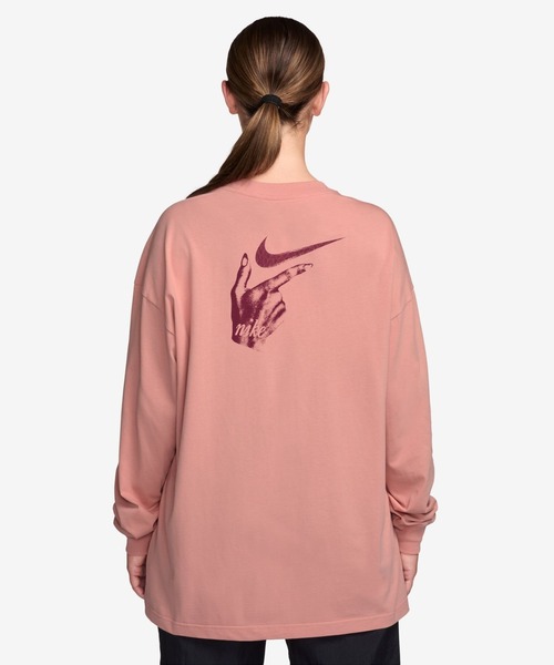 NIKE（ナイキ）の「ナイキ NIKE ナイキ  NSW VDAY OS L/S Tシャツ（Tシャツ/カットソー・レディース・スモークピンク/ホワイト/ブラック・S/M/L）」の14枚目の写真