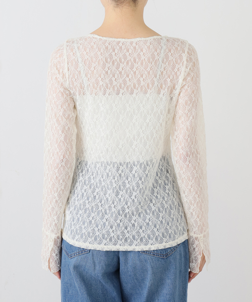 La TOTALITE（ラトータリテ）の「【洗える】レースカフスカットソー（Tシャツ/カットソー・レディース・ホワイト系その他・FREE）」の11枚目の写真