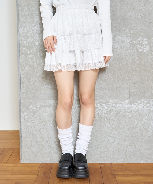 LOVETOXIC(ラブトキシック)の「アソートティアードフリルスカート(スカート・キッズ・ブルー/オフホワイト・M:150cm/L:160cm/130cm/S:140cm)」の6枚目の写真