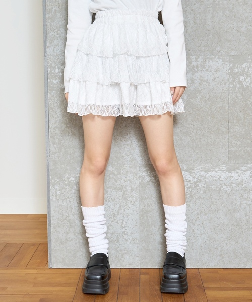 LOVETOXIC(ラブトキシック)の「アソートティアードフリルスカート(スカート・キッズ・ブルー/オフホワイト・M:150cm/L:160cm/130cm/S:140cm)」の7枚目の写真