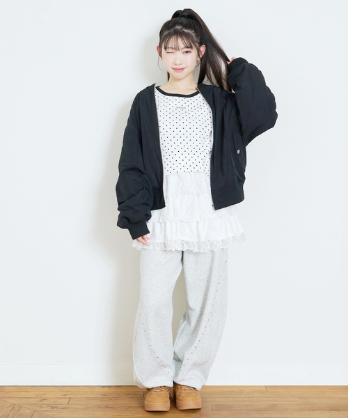 LOVETOXIC(ラブトキシック)の「アソートティアードフリルスカート(スカート・キッズ・ブルー/オフホワイト・M:150cm/L:160cm/130cm/S:140cm)」の11枚目の写真