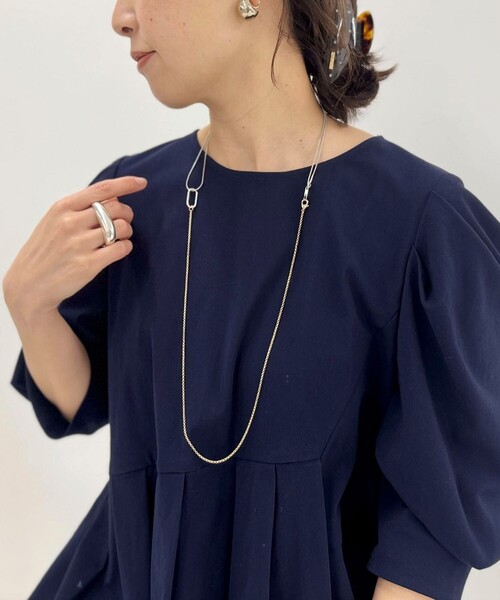 NOLLEY’S（ノーリーズ）の「【grace grace/グラスグラス】アシメMIXネックレス（ネックレス・レディース・マルチ・FREE）」の4枚目の写真