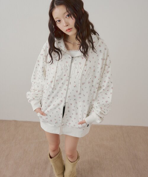 Chico(チコ)の「レースロゴルーズパーカー(パーカー・レディース・ブルー系その他2/グレー/ピンク系その他2・FREE)」の12枚目の写真