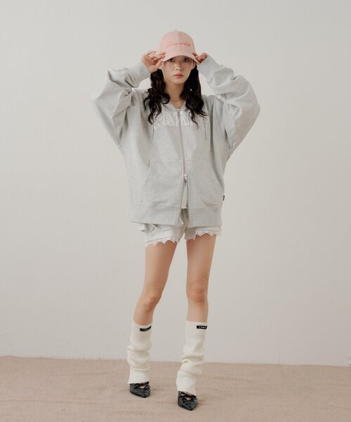 Chico(チコ)の「レースロゴルーズパーカー(パーカー・レディース・ブルー系その他2/グレー/ピンク系その他2・FREE)」の7枚目の写真