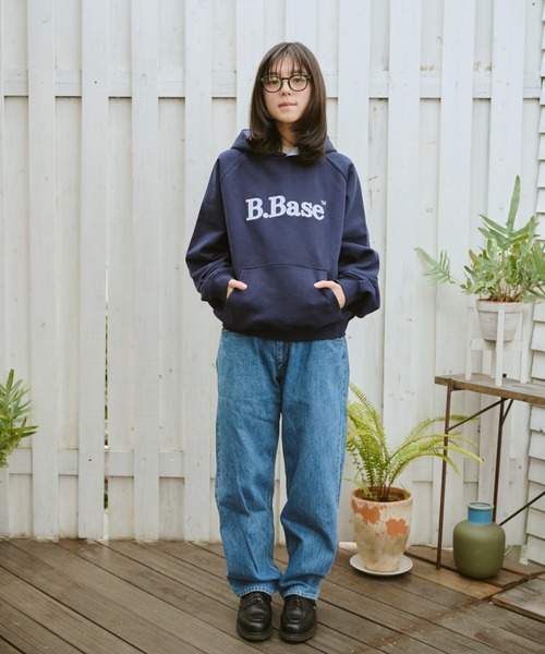 BROKEN BASE（ブロークンベース）の「B.Base Big Hood Pullover / B.Base ビックフードプルオーバー（パーカー・メンズ・ネイビー/ブラック/グレー・SMALL/MEDIUM/LARGE）」の16枚目の写真