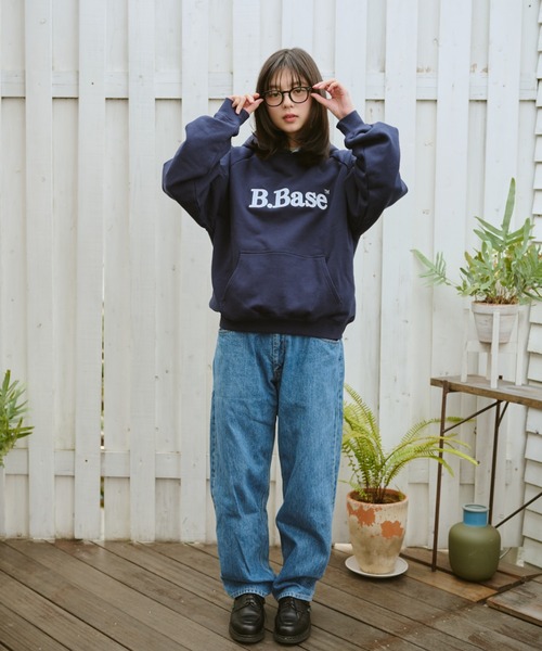 BROKEN BASE（ブロークンベース）の「B.Base Big Hood Pullover / B.Base ビックフードプルオーバー（パーカー・メンズ・ネイビー/ブラック/グレー・SMALL/MEDIUM/LARGE）」の17枚目の写真