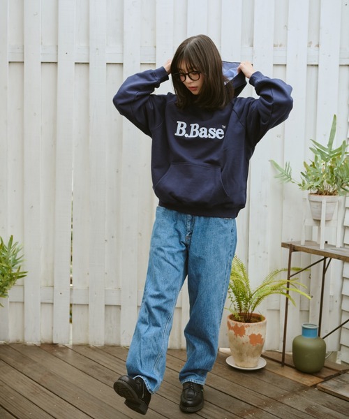 BROKEN BASE（ブロークンベース）の「B.Base Big Hood Pullover / B.Base ビックフードプルオーバー（パーカー・メンズ・ネイビー/ブラック/グレー・SMALL/MEDIUM/LARGE）」の18枚目の写真