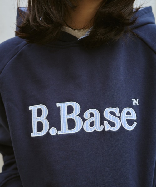 BROKEN BASE（ブロークンベース）の「B.Base Big Hood Pullover / B.Base ビックフードプルオーバー（パーカー・メンズ・ネイビー/ブラック/グレー・SMALL/MEDIUM/LARGE）」の15枚目の写真