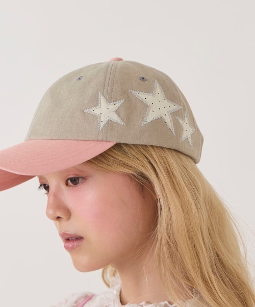 kaorinomori（カオリノモリ）の「kaorinomori  メロキャップ / カオリノモリ（キャップ・レディース・グレー/クリーム/ライトブルー・FREE）」の4枚目の写真