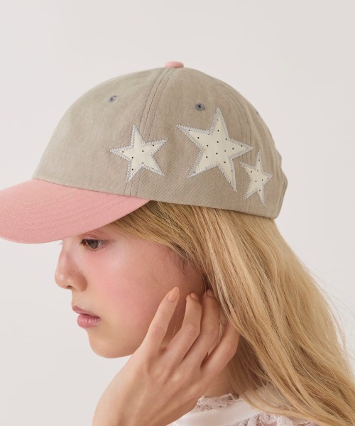 kaorinomori（カオリノモリ）の「kaorinomori  メロキャップ / カオリノモリ（キャップ・レディース・グレー/クリーム/ライトブルー・FREE）」の5枚目の写真