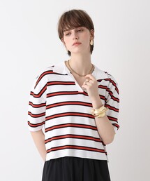 allureville | ボーダーポロ プルオーバー(ニット/セーター)