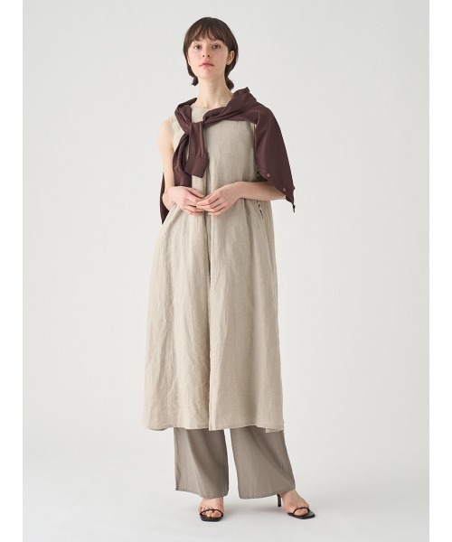 JOHN SMEDLEY（ジョンスメドレー）の「リネンタックワンピース（ワンピース・レディース・ベージュ・F）」の10枚目の写真