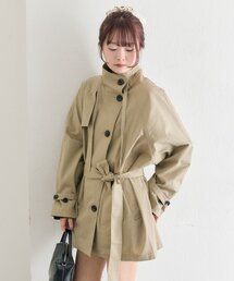 mystic | スタンドカラーミドルトレンチ(トレンチコート)