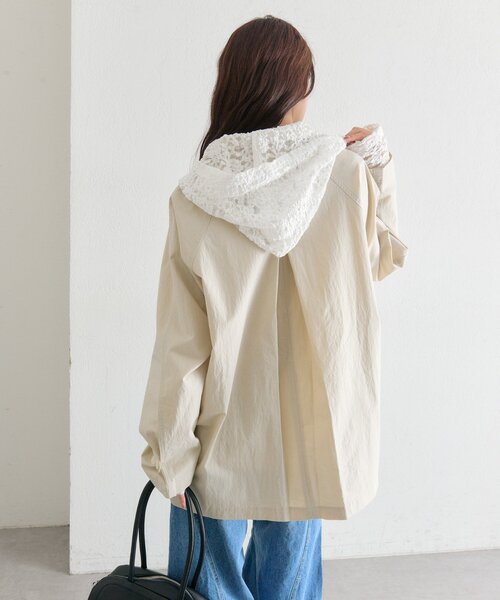 mystic(ミスティック)の「【3色展開/シワになりにくい】スタンドカラーミドルトレンチ(トレンチコート・レディース・ブラック/アイボリー/ベージュ・FREE)」の15枚目の写真