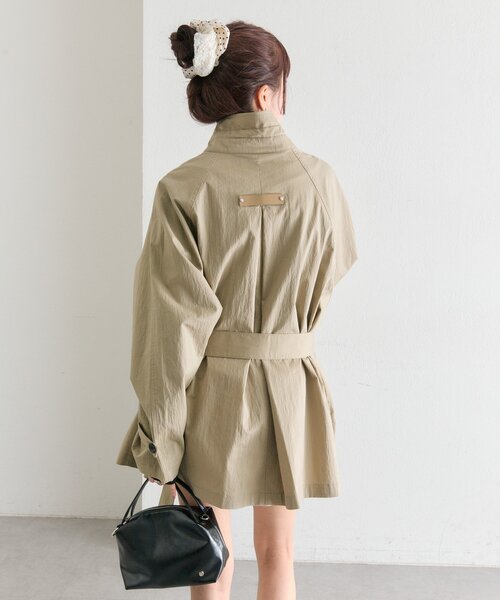 mystic（ミスティック）の「スタンドカラーミドルトレンチ（トレンチコート・レディース・ブラック/アイボリー/ベージュ・FREE）」の15枚目の写真