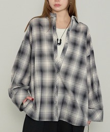 enhaut | ガーゼシアー チェック オンブレチェック ワイド シャツ(シャツ/ブラウス)