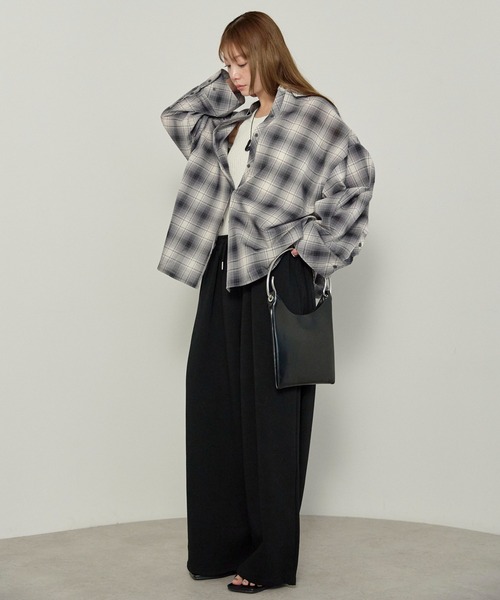 enhaut（アンオート）の「ガーゼシアー チェック オンブレチェック ワイド シャツ（シャツ/ブラウス・レディース・ブラウン/ブラック・FREE）」の13枚目の写真