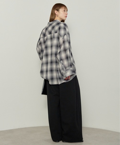 enhaut（アンオート）の「ガーゼシアー チェック オンブレチェック ワイド シャツ（シャツ/ブラウス・レディース・ブラウン/ブラック・FREE）」の15枚目の写真