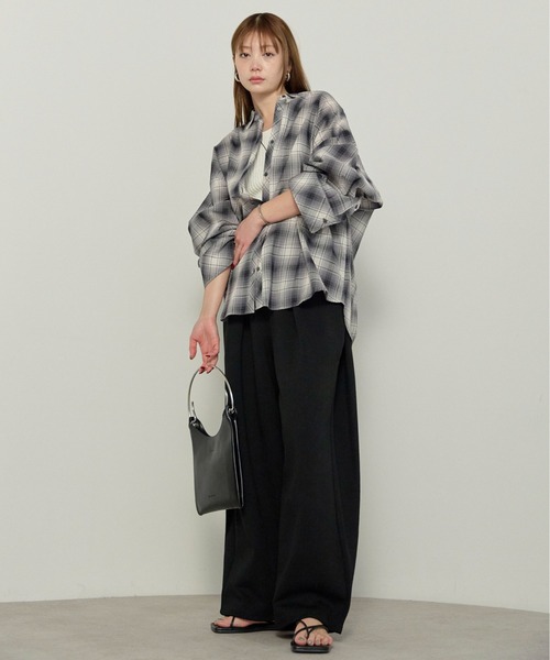 enhaut（アンオート）の「ガーゼシアー チェック オンブレチェック ワイド シャツ（シャツ/ブラウス・レディース・ブラウン/ブラック・FREE）」の19枚目の写真