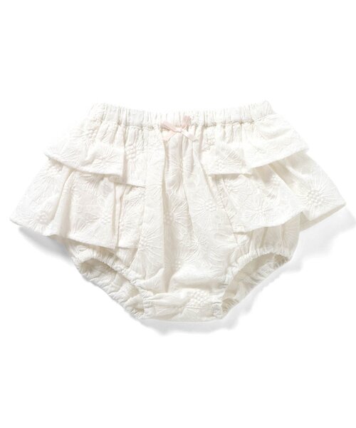 apres les cours(アプレレクール)の「ティアードフリルブルマ(その他ベビーウェア・キッズ・インディゴブルー/アイボリー・80)」の2枚目の写真