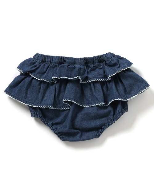 apres les cours(アプレレクール)の「ティアードフリルブルマ(その他ベビーウェア・キッズ・インディゴブルー/アイボリー・80)」の4枚目の写真