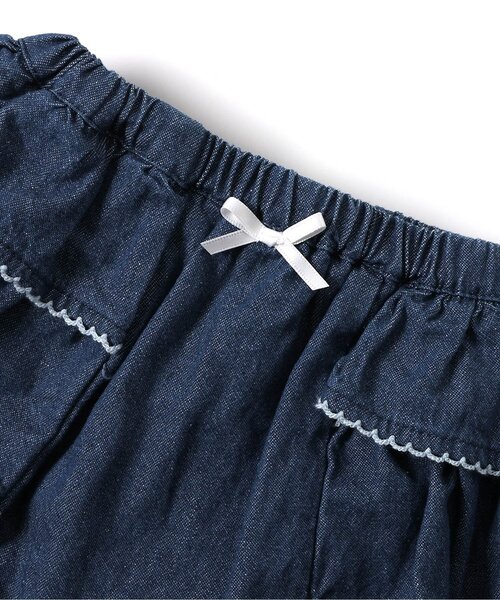 apres les cours(アプレレクール)の「ティアードフリルブルマ(その他ベビーウェア・キッズ・インディゴブルー/アイボリー・80)」の5枚目の写真
