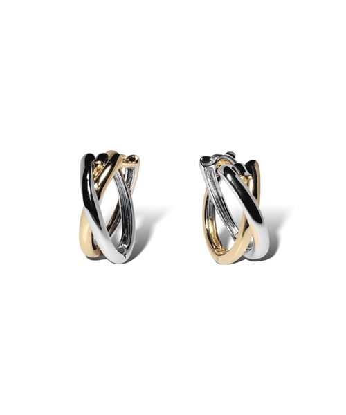 Lyvi(ライビィ)の「バイカラー / Layered Arc Hoop Pierce-Contrast Edition / 金属アレルギー対応(ピアス(両耳用)・レディース・ゴールド系その他・FREE)」の9枚目の写真