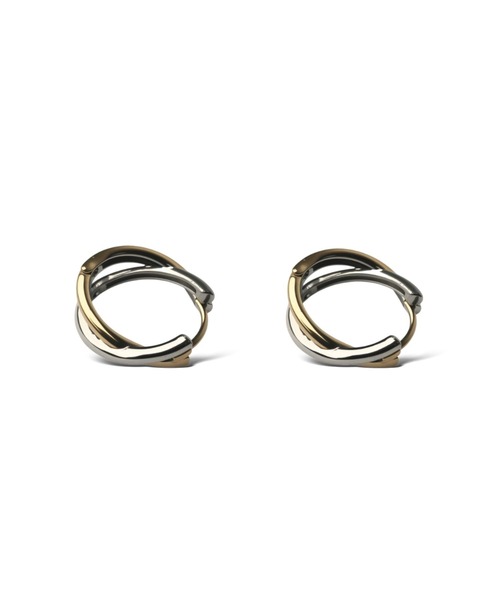 Lyvi(ライビィ)の「バイカラー / Layered Arc Hoop Pierce-Contrast Edition / 金属アレルギー対応(ピアス(両耳用)・レディース・ゴールド系その他・FREE)」の10枚目の写真
