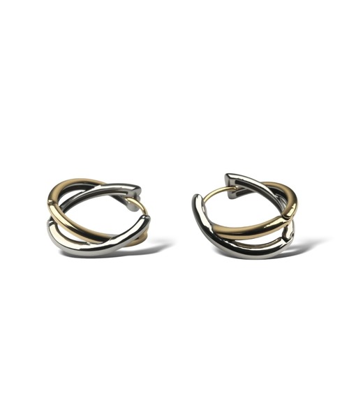 Lyvi(ライビィ)の「バイカラー / Layered Arc Hoop Pierce-Contrast Edition / 金属アレルギー対応(ピアス(両耳用)・レディース・ゴールド系その他・FREE)」の11枚目の写真