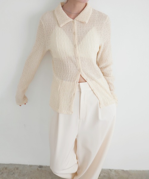 LIAN(リアン)の「カットシャーリングポロシャツ(Tシャツ/カットソー・レディース・ブラック/アイボリー/イエロー/グレー・FREE)」の17枚目の写真