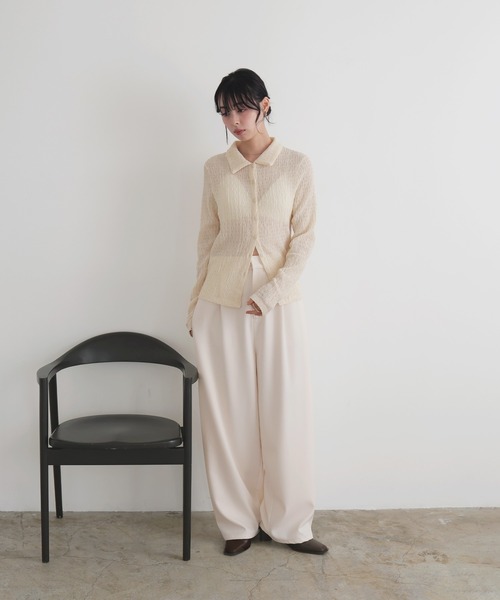 LIAN(リアン)の「カットシャーリングポロシャツ(Tシャツ/カットソー・レディース・ブラック/アイボリー/イエロー/グレー・FREE)」の20枚目の写真