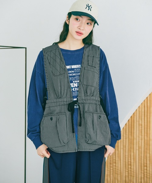 niko and...（ニコアンド）の「BOYSフィールドベスト（ベスト・レディース・カーキ/チャコール/ベージュ・FREE）」の8枚目の写真