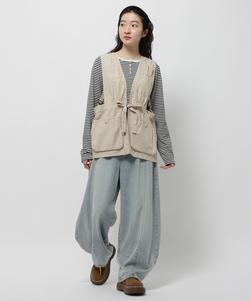 niko and...（ニコアンド）の「BOYSフィールドベスト（ベスト・レディース・カーキ/チャコール/ベージュ・FREE）」の21枚目の写真