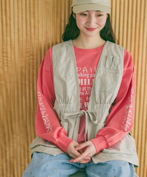 niko and...（ニコアンド）の「BOYSフィールドベスト（ベスト・レディース・カーキ/チャコール/ベージュ・FREE）」の10枚目の写真