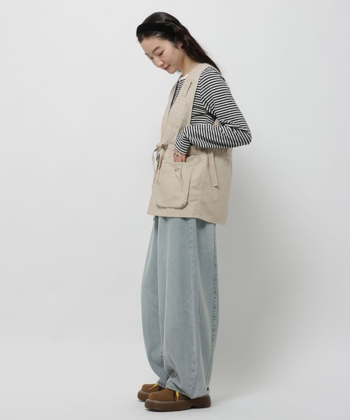 niko and...（ニコアンド）の「BOYSフィールドベスト（ベスト・レディース・カーキ/チャコール/ベージュ・FREE）」の22枚目の写真